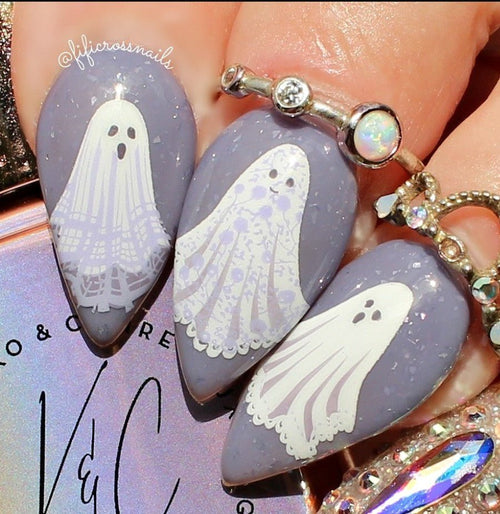 CJS-H-126 Pretty Little Ghost - Ongles Elaine Lemay