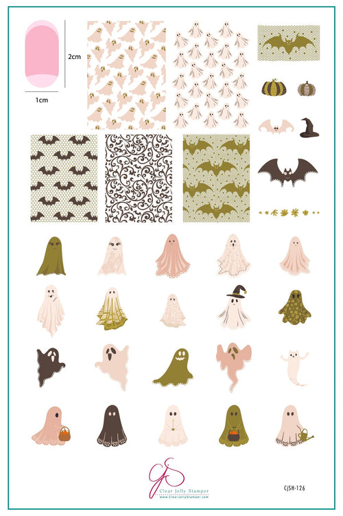 CJS-H-126 Pretty Little Ghost - Ongles Elaine Lemay
