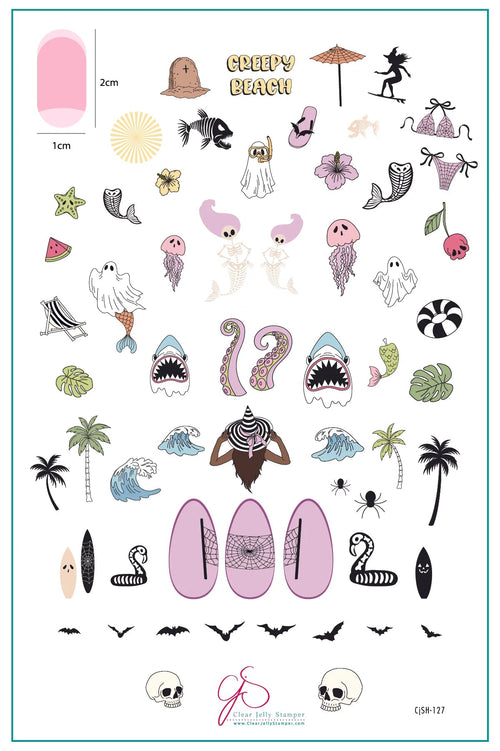 CJS-H-127 Creepy Beach - Ongles Elaine Lemay