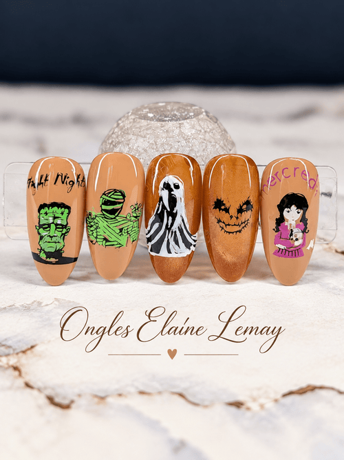 CJS-H-130 Freaky little friends - Ongles Elaine Lemay