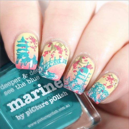 CJS-LC-12 Veil of old Japan - Ongles Elaine Lemay