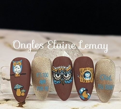 CJS-LC-96 Owl is good - Ongles Elaine Lemay