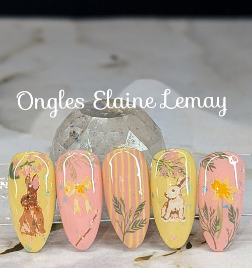 CJS-LE-13 Hoppy Easter - Ongles Elaine Lemay