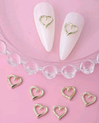 Coeur or paquet de 10 - Ongles Elaine Lemay