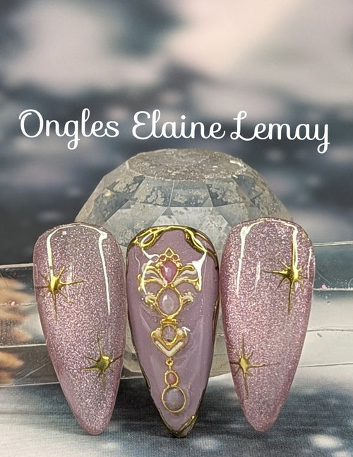 Collant 3D Rose - Ongles Elaine Lemay