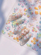 Collant 5d fleurs - Ongles Elaine Lemay