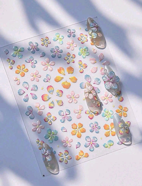 Collant 5d fleurs - Ongles Elaine Lemay