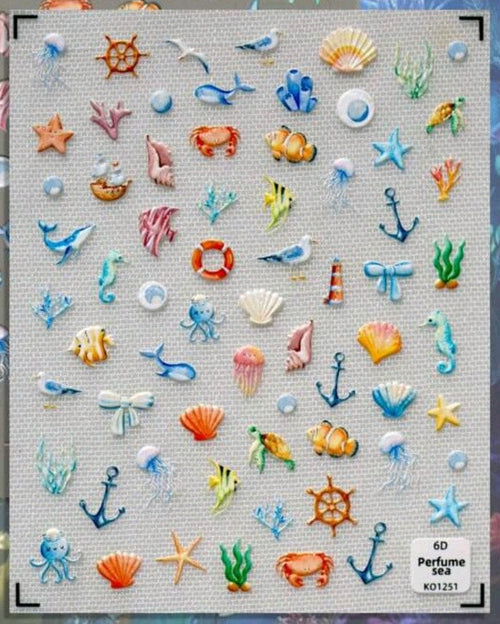 Collant 5d Style ocean KO1251 - Ongles Elaine Lemay