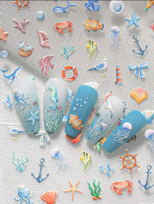 Collant 5d Style ocean KO1251 - Ongles Elaine Lemay