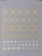 Collant baroque or - Ongles Elaine Lemay