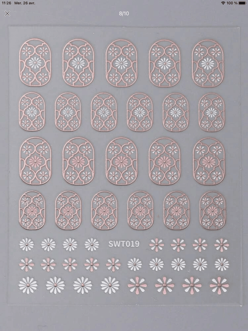 Collant baroque Rose Gold - Ongles Elaine Lemay