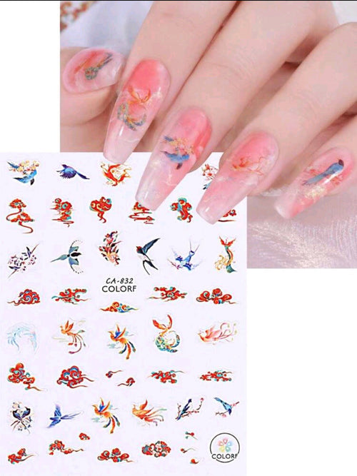 Collant CA-832 motif asiatique - Ongles Elaine Lemay