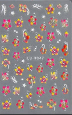 Collant Hibiscus multicolore - Ongles Elaine Lemay