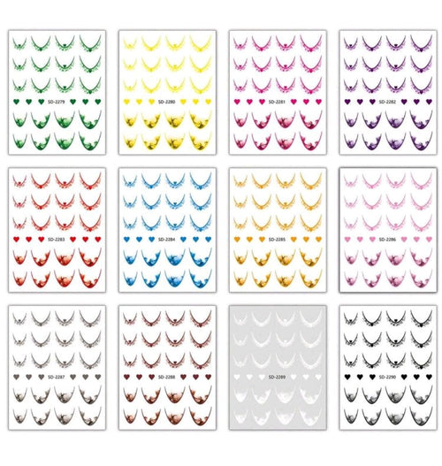Collant manucure Français kit 12 couleurs - Ongles Elaine Lemay