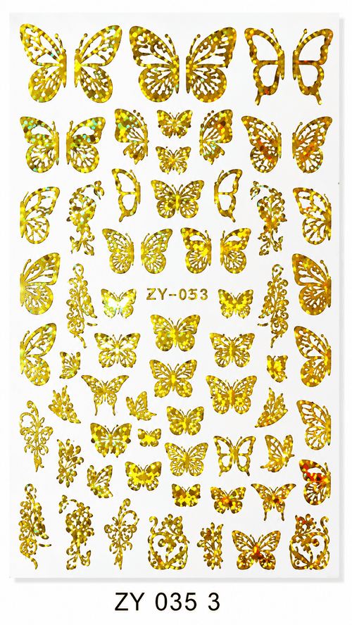 Collant Papillons or - Ongles Elaine Lemay