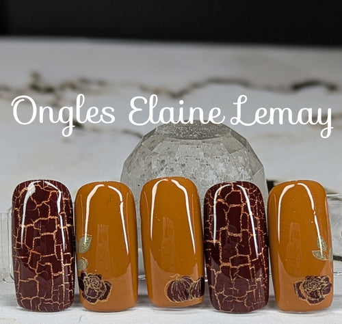 Cracked vernis gel 7 - Ongles Elaine Lemay