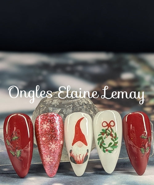 Cranberry Cheer - Ongles Elaine Lemay