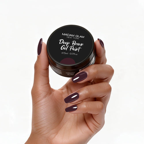 Deep Brown Gel Paint - Ongles Elaine Lemay