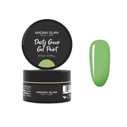 Dusty Green Gel paint - Ongles Elaine Lemay