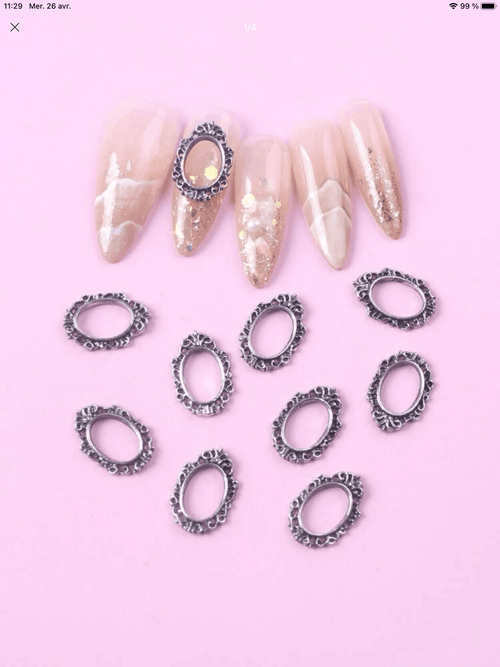 Encadrés gris (paquet de 10) - Ongles Elaine Lemay