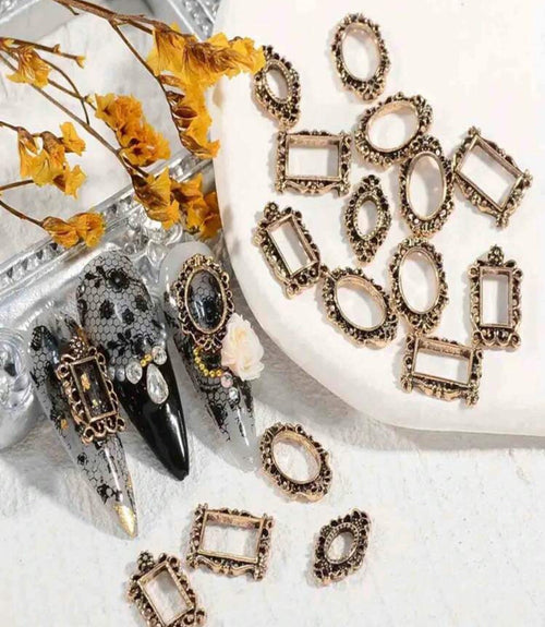Encadrés mixtes or antique (paquet de 30) - Ongles Elaine Lemay