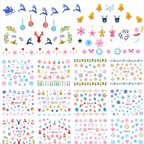 Feuille 12 modèles BN-661 water decals - Ongles Elaine Lemay