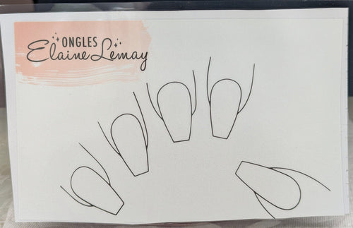 Feuille Laminée pour stamping - Ongles Elaine Lemay