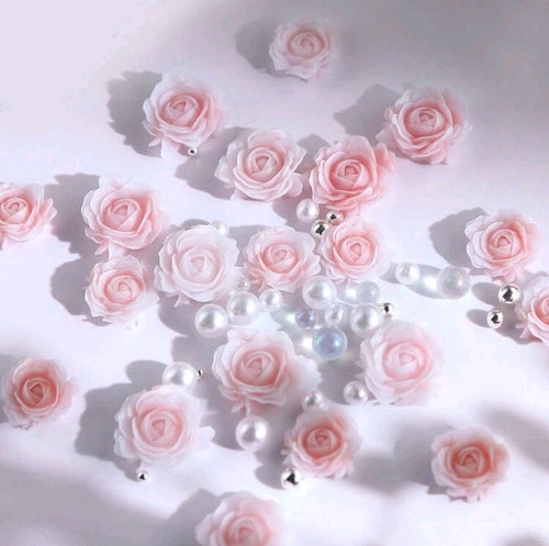 Fleurs 3D Roses - Ongles Elaine Lemay
