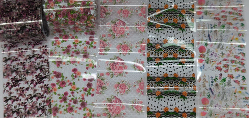 Foil fleuri automne - Ongles Elaine Lemay
