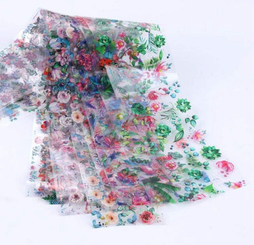 Foil fleurs 2024 - Ongles Elaine Lemay