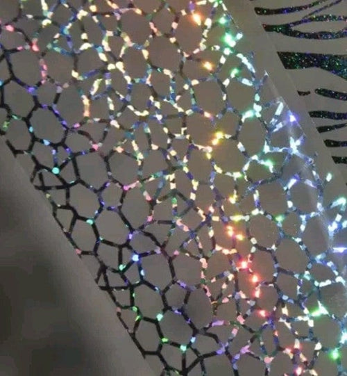 Foil holo craquelé - Ongles Elaine Lemay