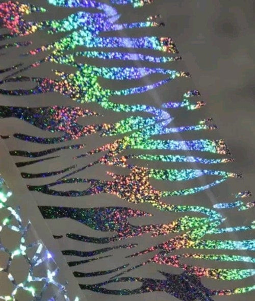 Foil holo zébré - Ongles Elaine Lemay