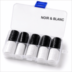 Foil noir & blanc - Ongles Elaine Lemay