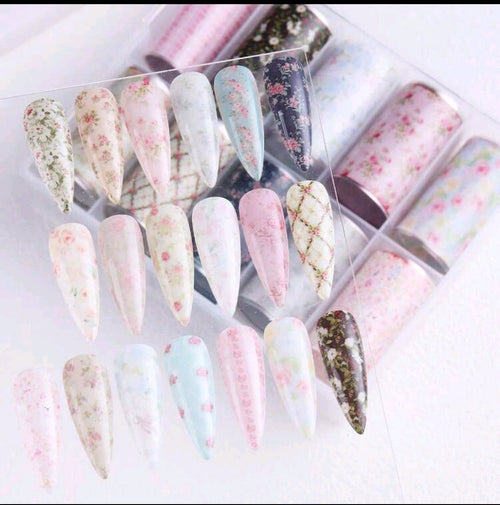 Papier foil romantique - Ongles Elaine Lemay