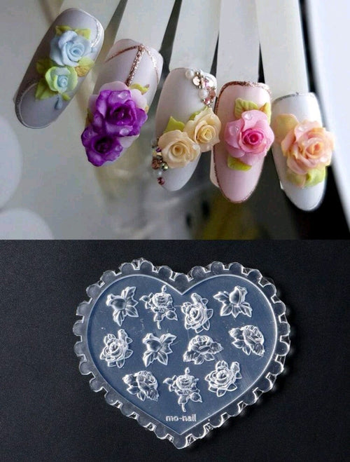 Moule 3D Roses - Ongles Elaine Lemay 