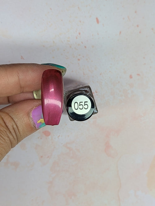#055 Pomegranate Pop vernis à stamping - Ongles Elaine Lemay 