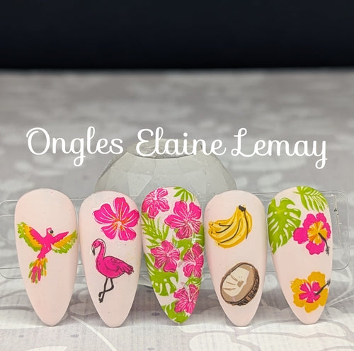 CJS-359 Tropical Paradise - Ongles Elaine Lemay 