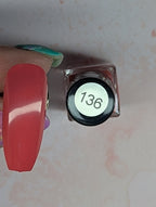 #136 Retro Red vernis à stamping - Ongles Elaine Lemay 