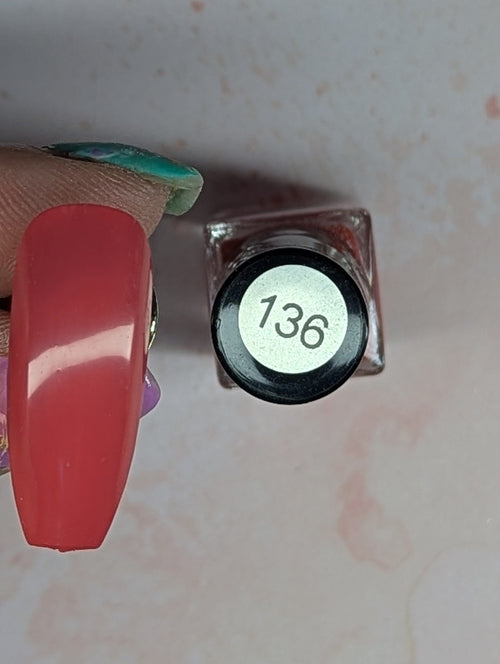 #136 Retro Red vernis à stamping - Ongles Elaine Lemay 