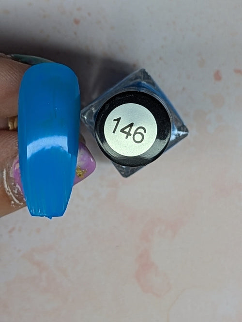 #146 Electric Blue vernis à stamping - Ongles Elaine Lemay 