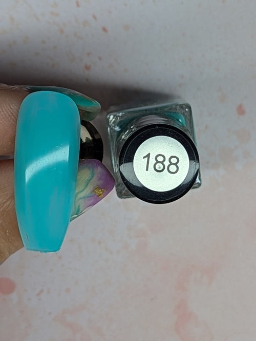 #188 Caribbean Cocktail vernis à stamping - Ongles Elaine Lemay 