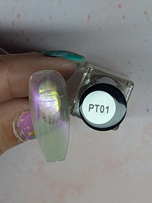 #PT-01 Vibrant Violet vernis à stamping - Ongles Elaine Lemay 