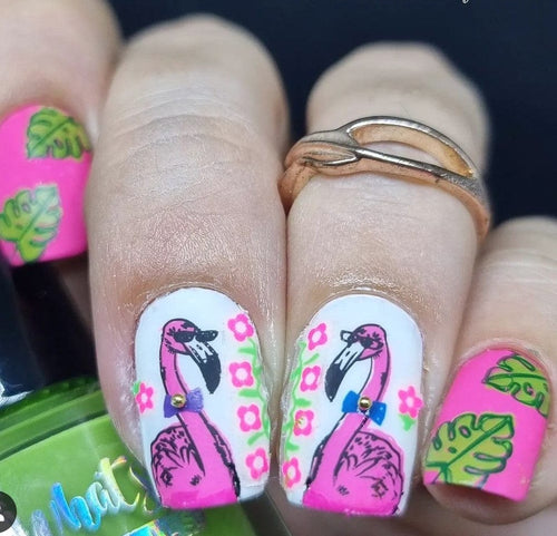 CJS-93 Lil Flamingo - Ongles Elaine Lemay 
