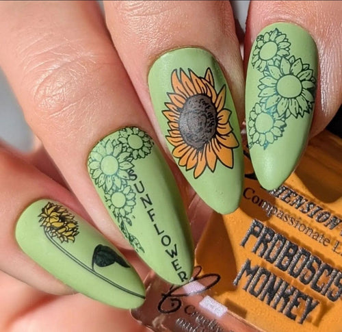 CJS-370 Glow like a Sunflower - Ongles Elaine Lemay 