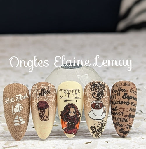 Atelier de Stamping Automne et Halloween - Ongles Elaine Lemay 