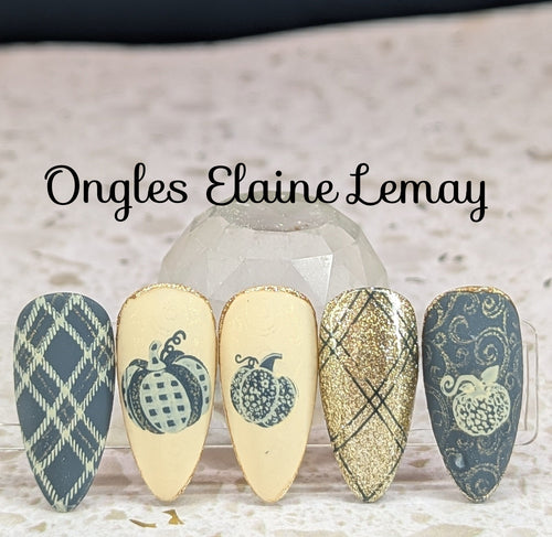 CJS-220 Pattern Pumpkins - Ongles Elaine Lemay 
