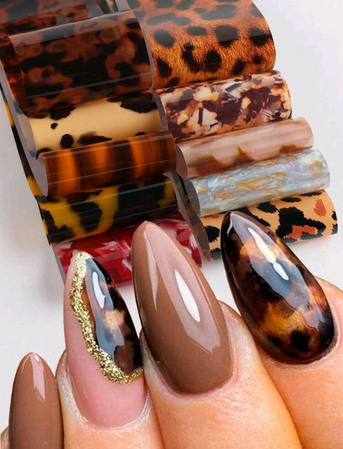 Foil tortoise - Ongles Elaine Lemay 