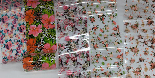 Foil fleuri automne - Ongles Elaine Lemay 