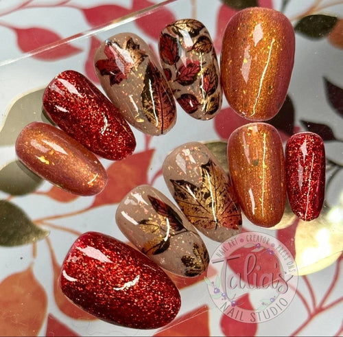CJS-318 Graceful leaves - Ongles Elaine Lemay 