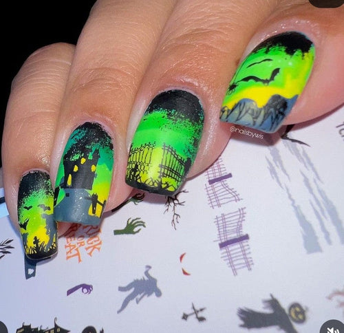 CJS-H-98 Halloween Silhouettes - Ongles Elaine Lemay 